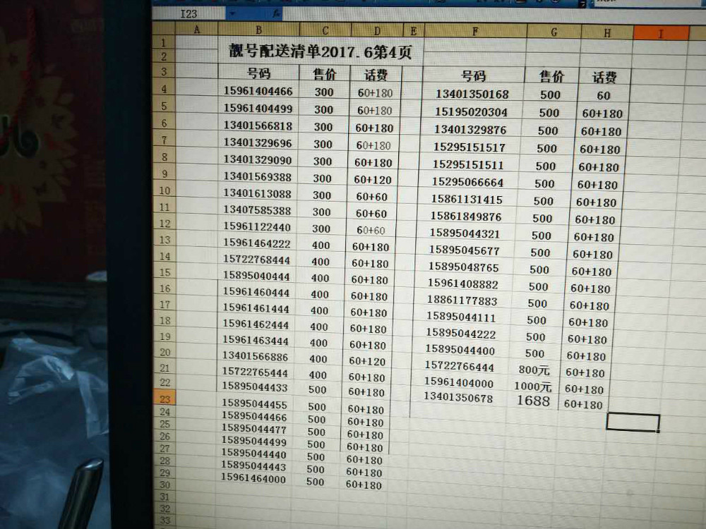 凉山移动最新号码靓号